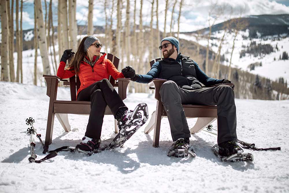 Snowshoe Couple in Beaver Creek, CO