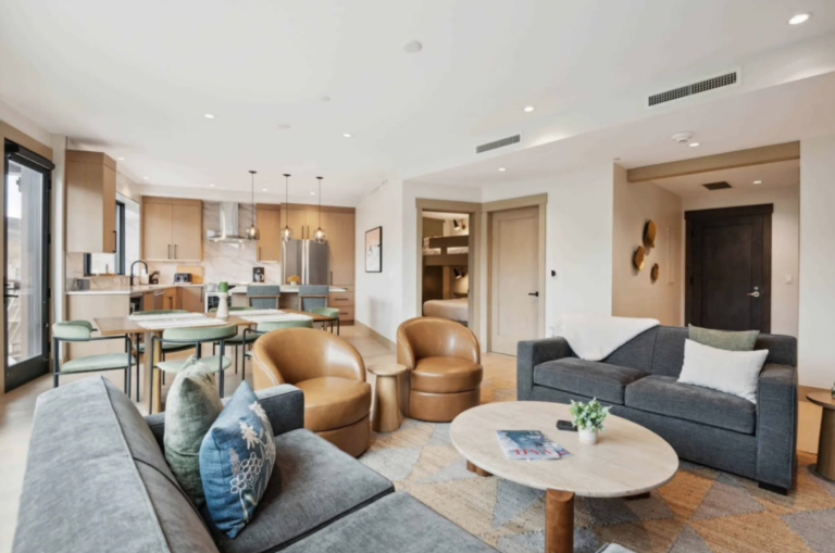 luxury interior of a ski lodge